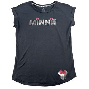 Disney Parks Minnie Mouse Shirt Womens Large Bow Checkered Gingham Sleeveless